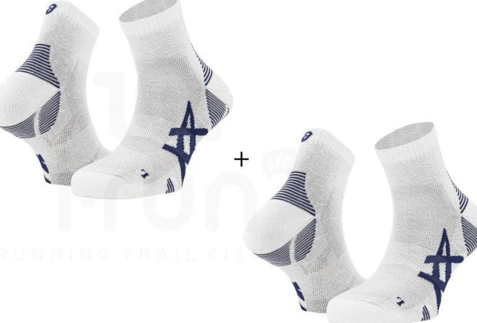 2 paires Cushion Run Quarter