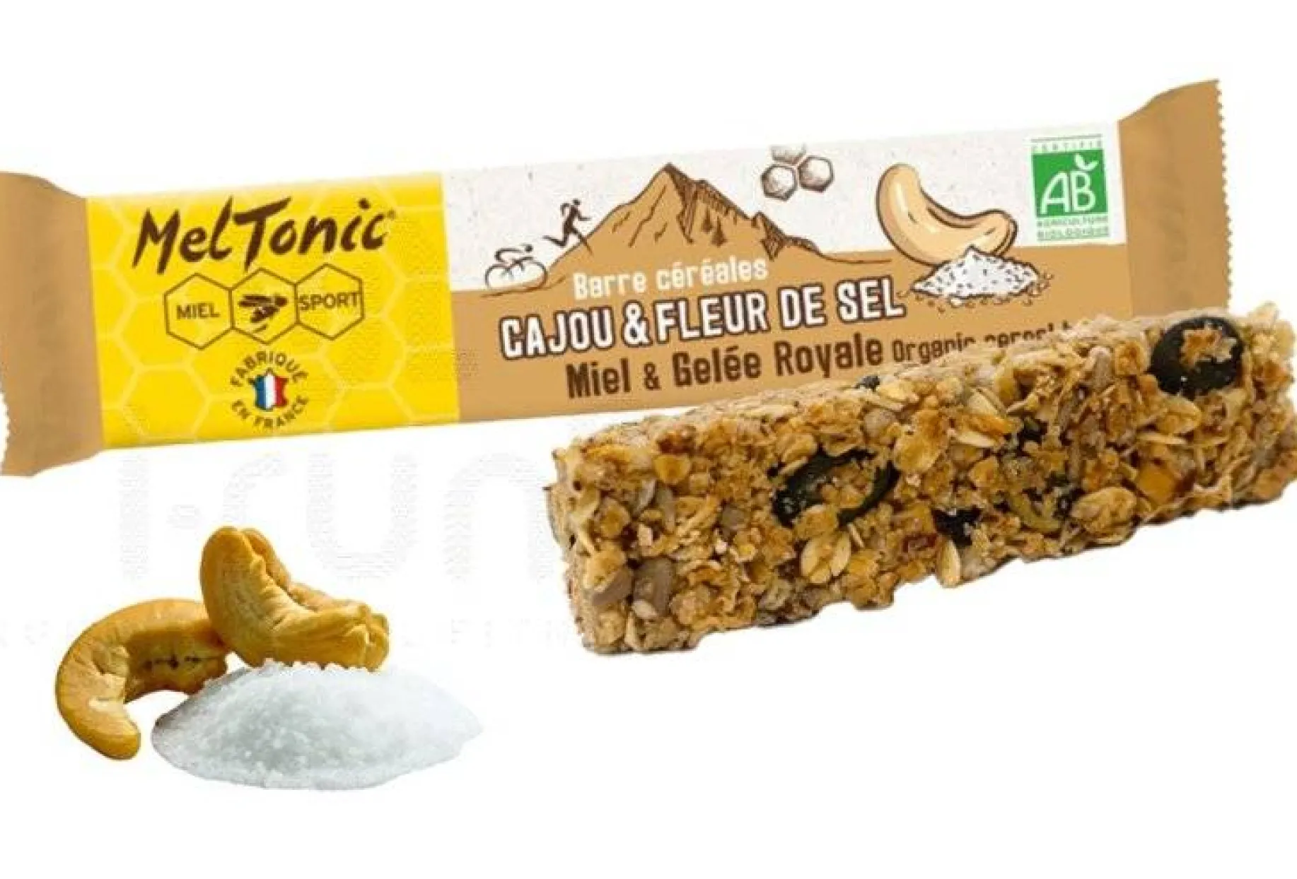 Barre céréales Bio - Cajou et fleur de sel de Guérande