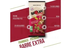 Barre énergétique bio Extra - Framboise - Pistache