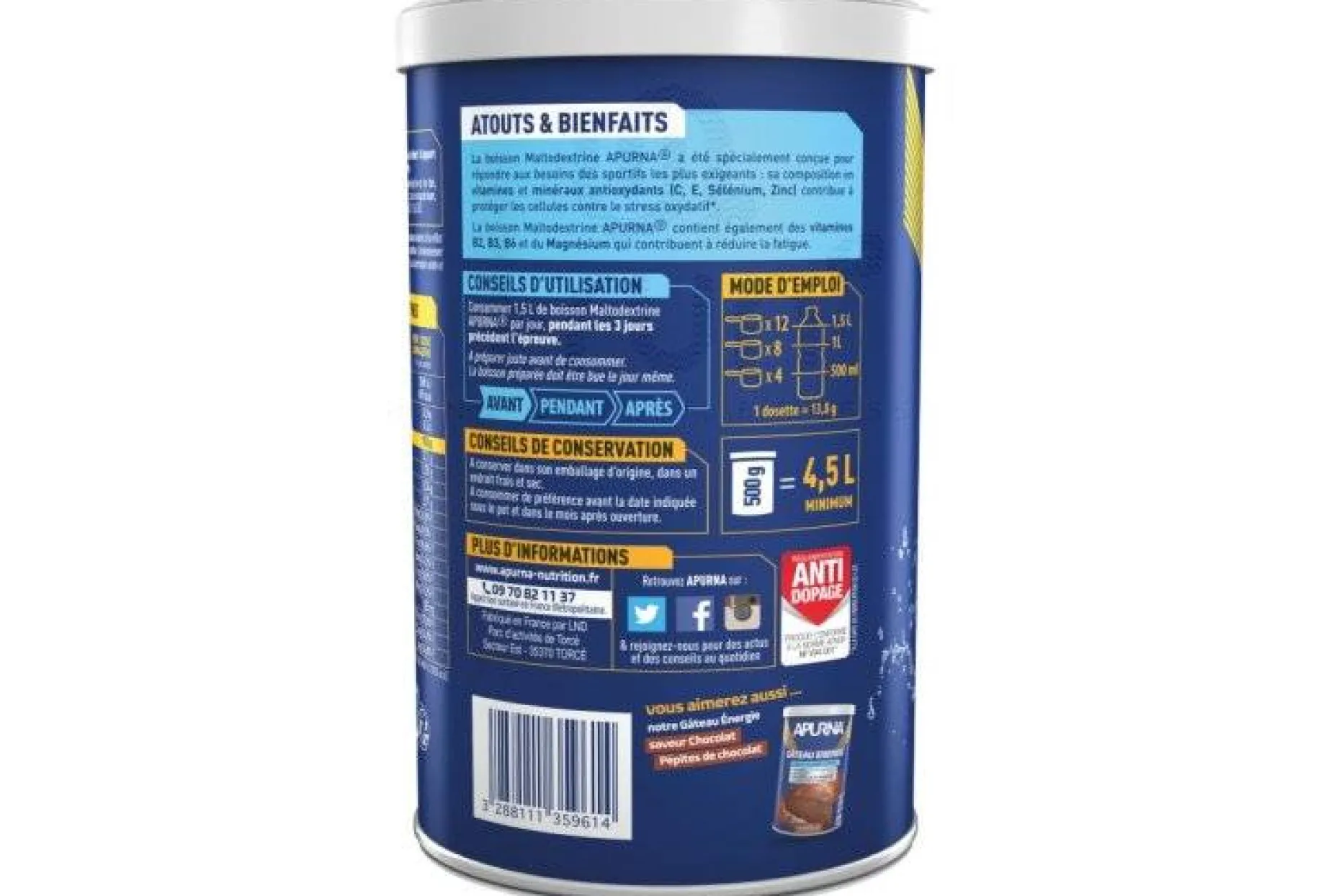 Boisson Maltodextrine - Thé pêche