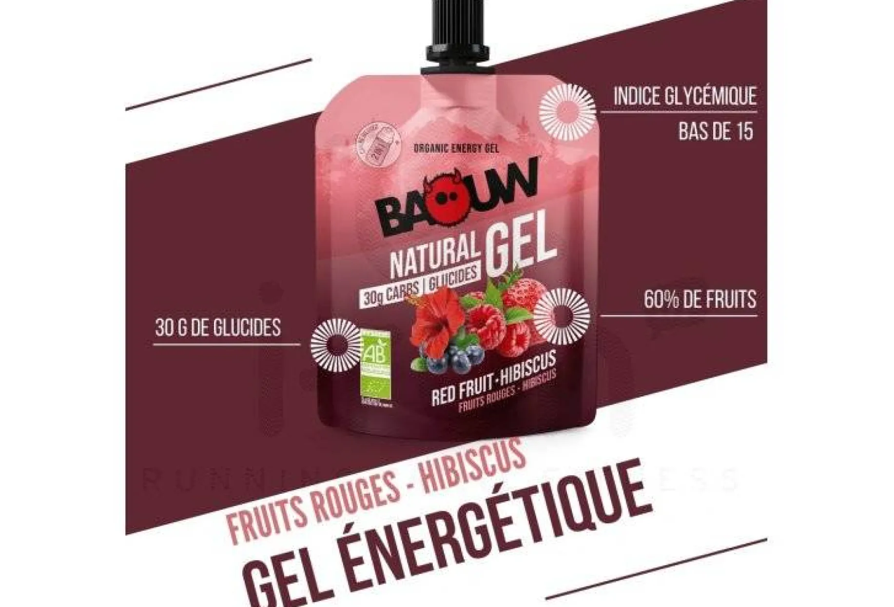 Gel naturel bio - Fruits rouges - Hibiscus