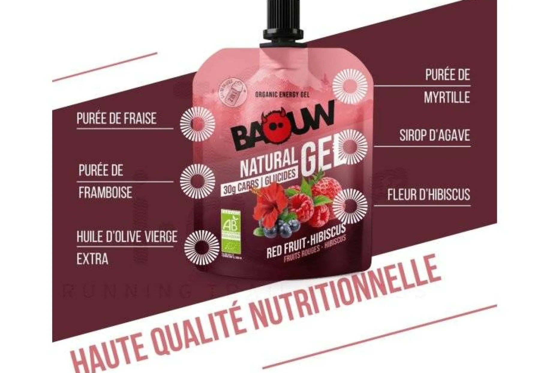Gel naturel bio - Fruits rouges - Hibiscus