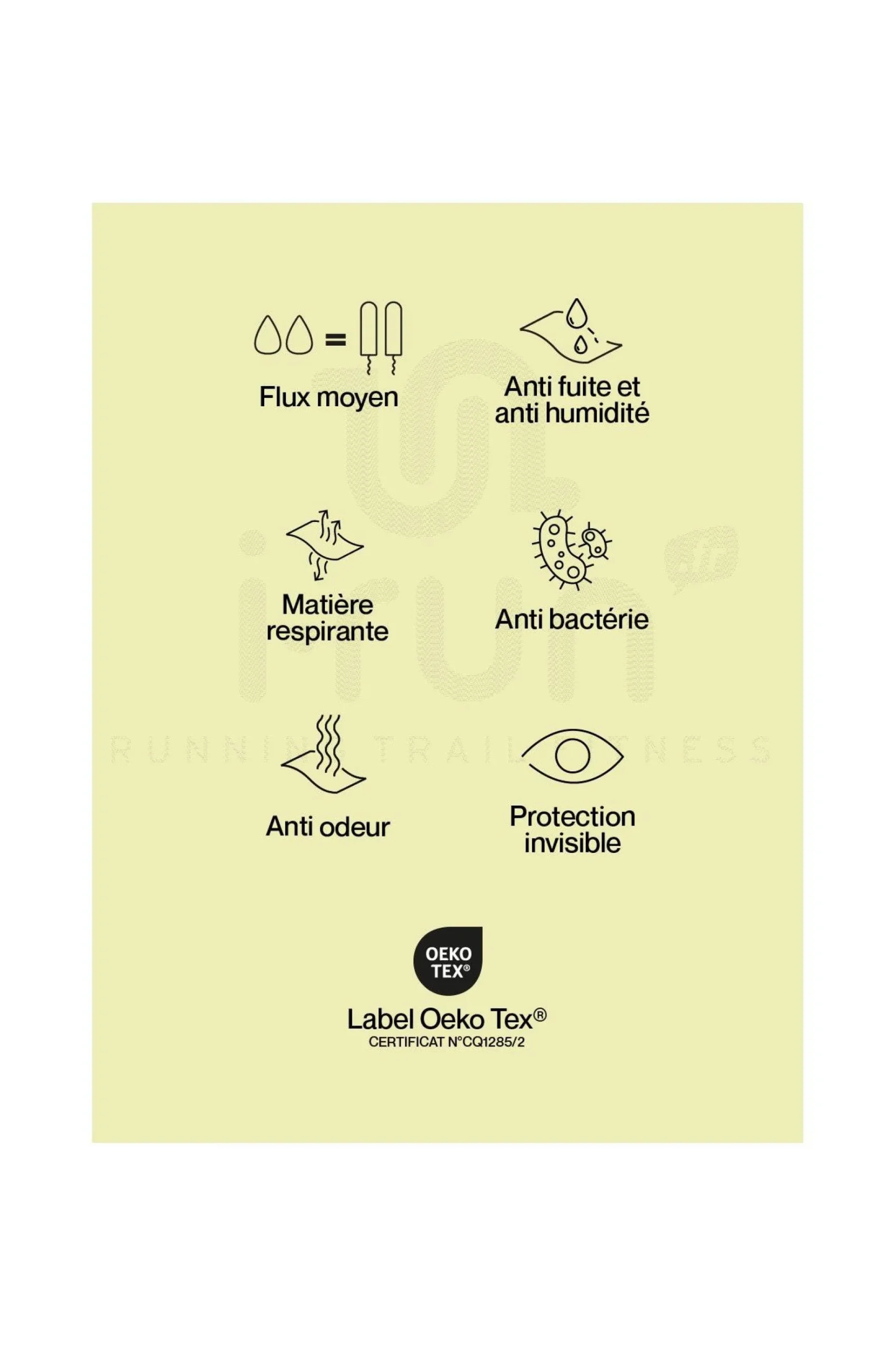 Short menstruel - Flux moyen femme